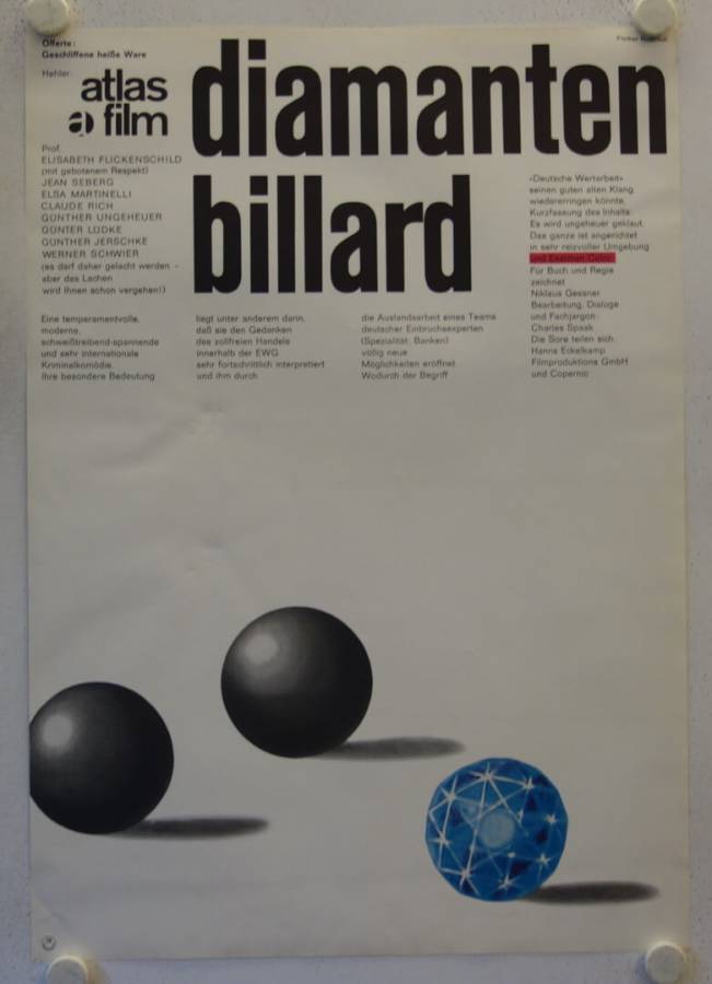 Diamantenbillard originales deutsches Filmplakat
